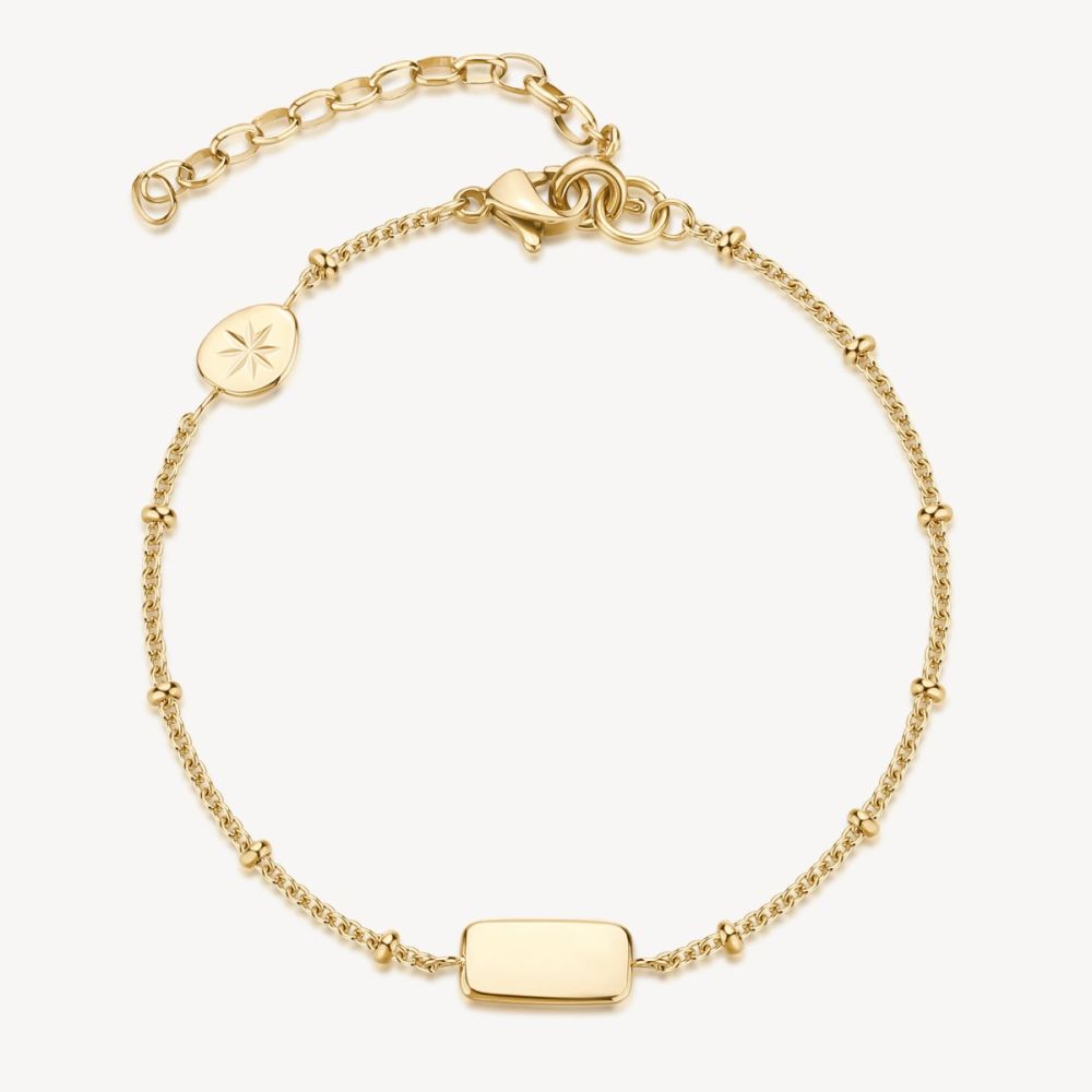 Brosway Bracciale Acciaio Gold Con Piastra Essential