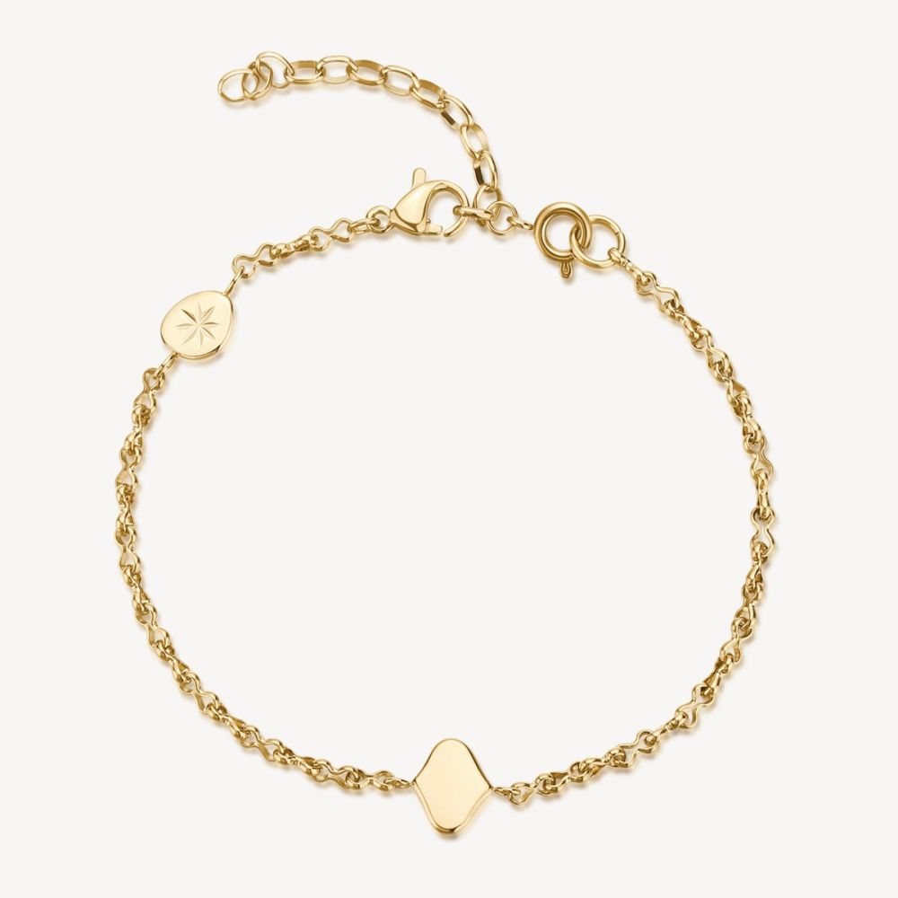 Brosway Bracciale Acciaio Gold Con Piastra Essential