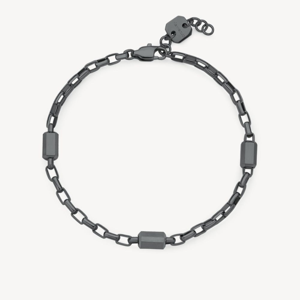 Brosway Bracciale Acciaio Rutenio con Inserti Logan