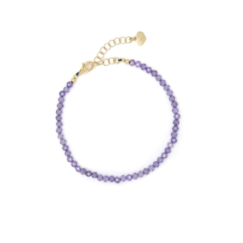 Io & Te Bracciale Argento Gold e Cristalli Viola