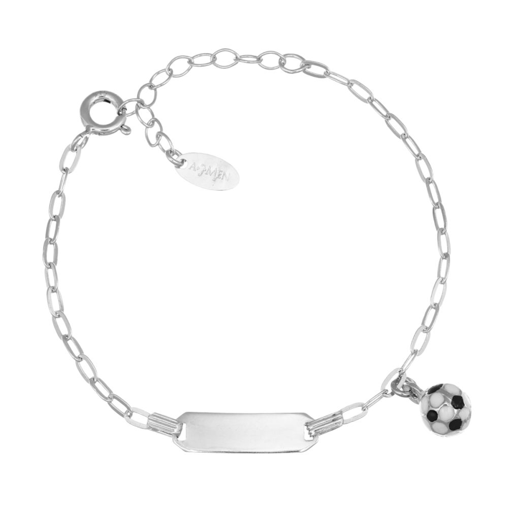 Amen Bracciale Junior Argento Pallone e Piastra