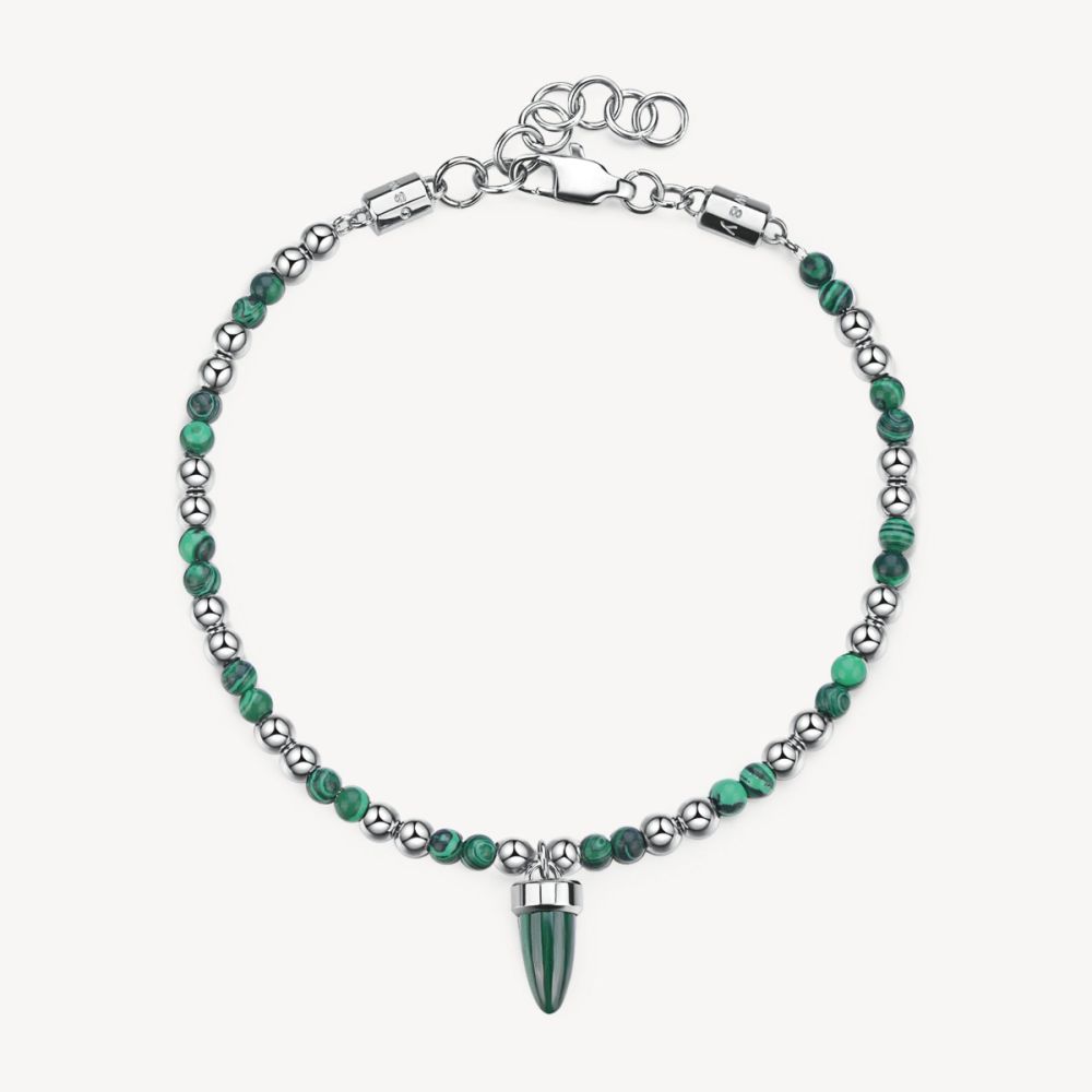 Brosway Bracciale Acciaio e Malachite Riptide