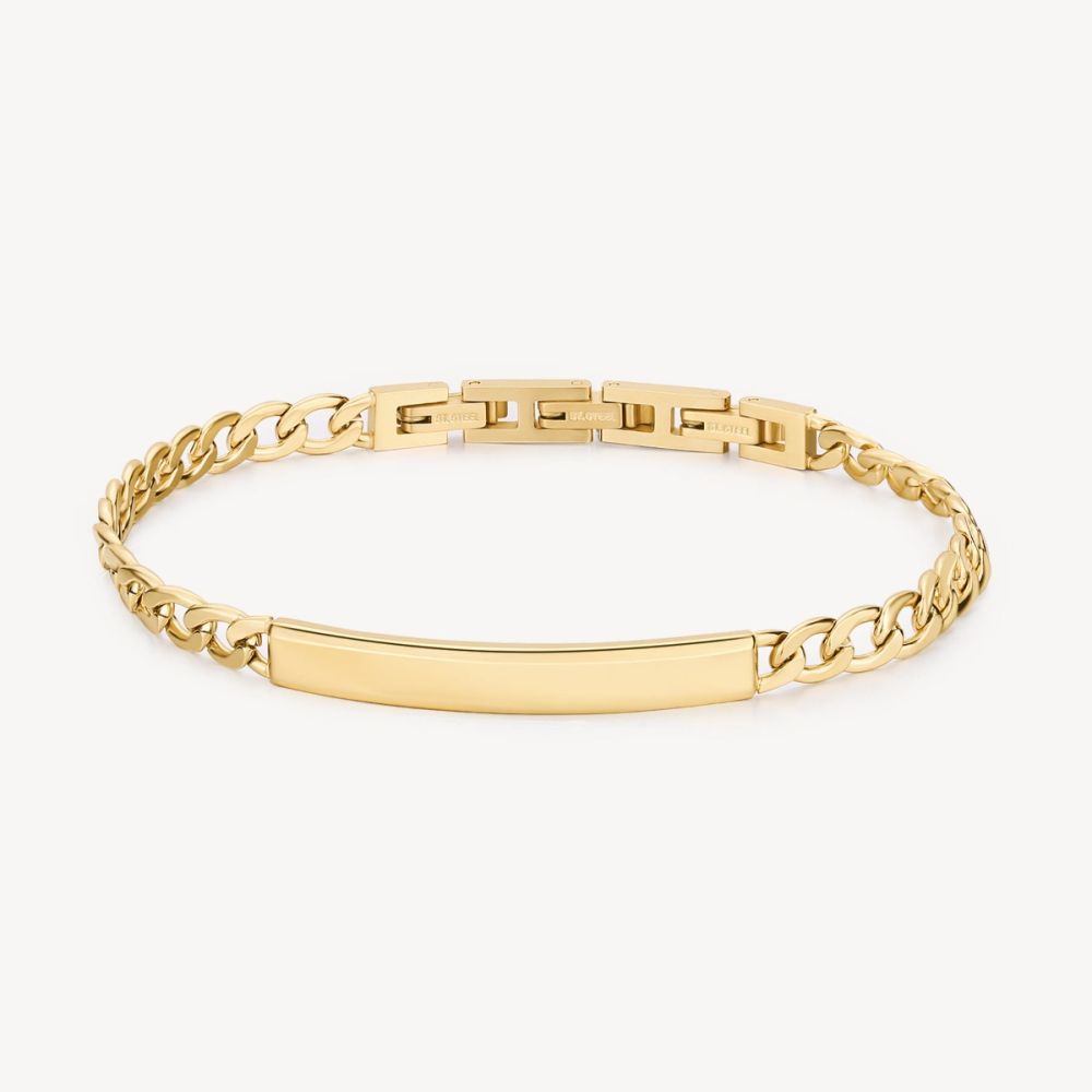 Brosway Bracciale Acciaio Gold Groumette e Piastra Riptide