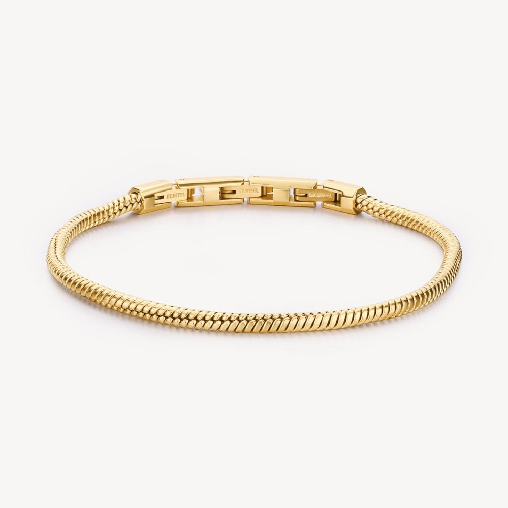 Brosway Bracciale Acciaio Gold Catena Spiga Riptide