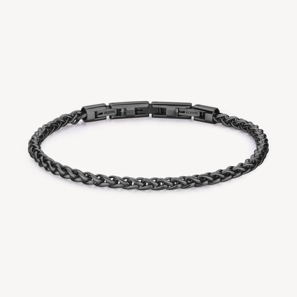 Brosway Bracciale Acciaio Rutenio Catena Spiga Riptide