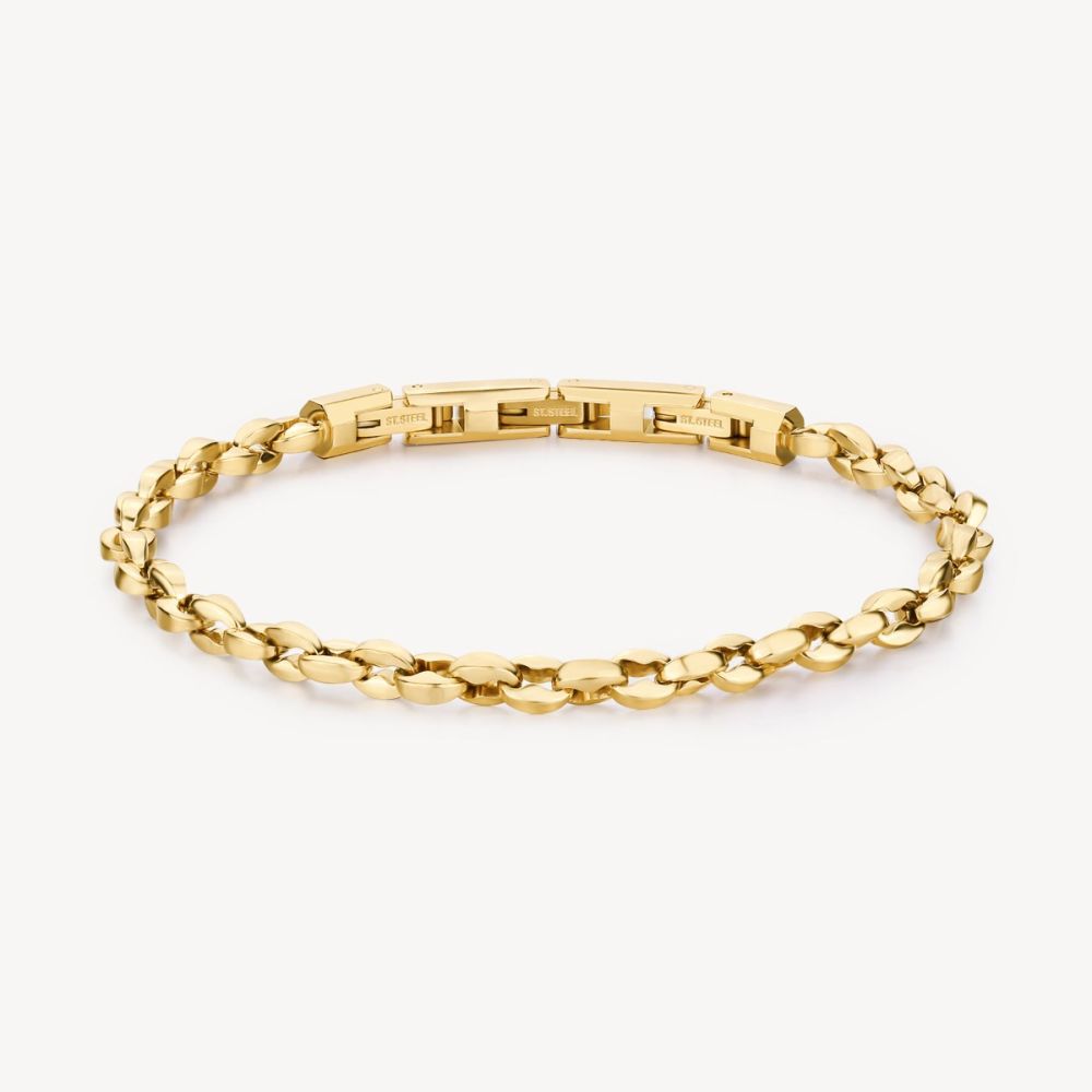 Brosway Bracciale Acciaio Gold Catena Caffè Riptide