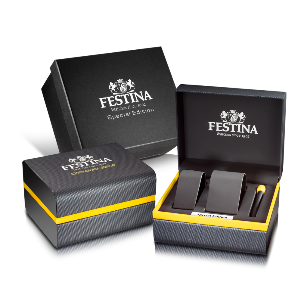 Festina Orologio Cronografo Acciaio Nero Quadrante Blu