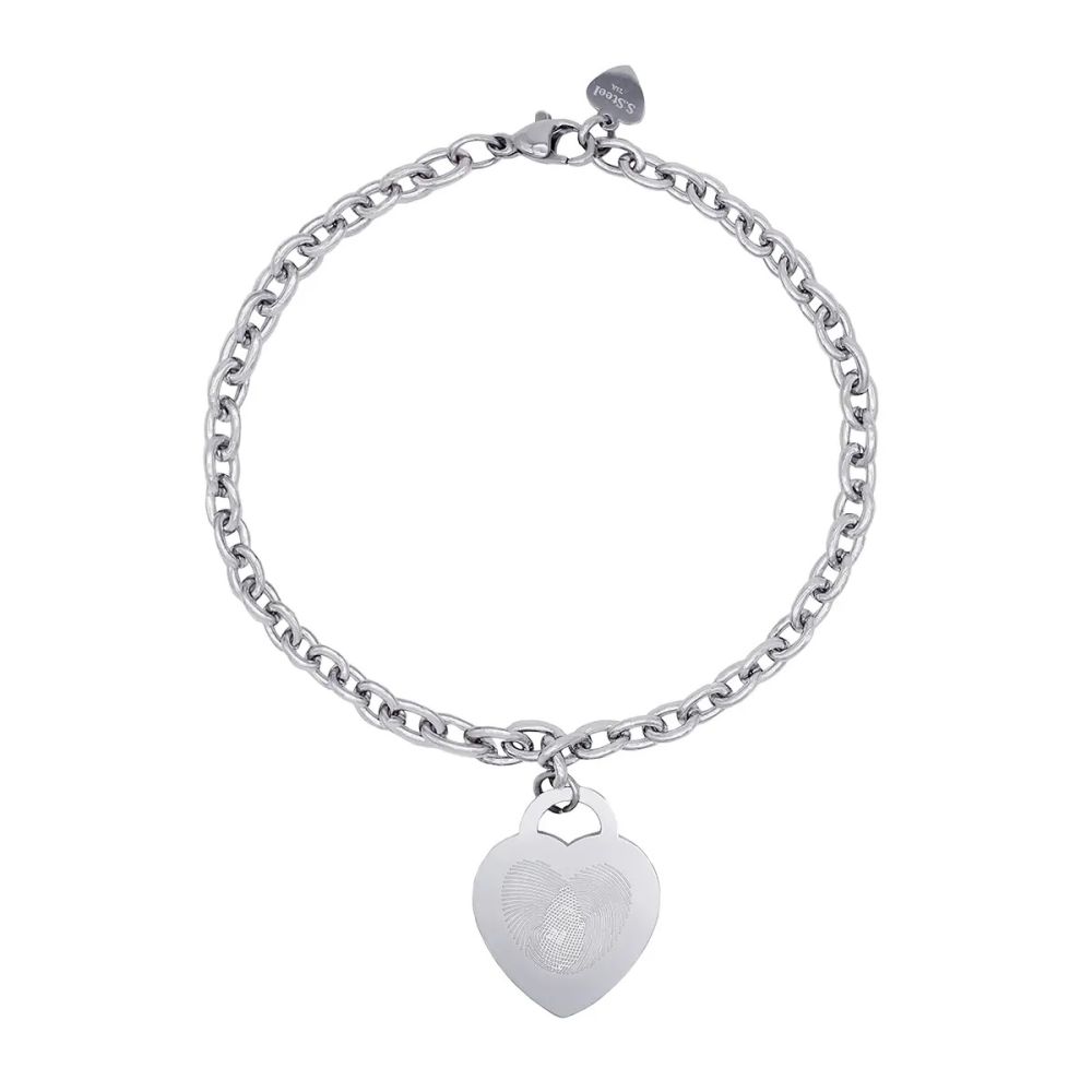 Emotion Bracciale Acciaio con Cuore 23 mm