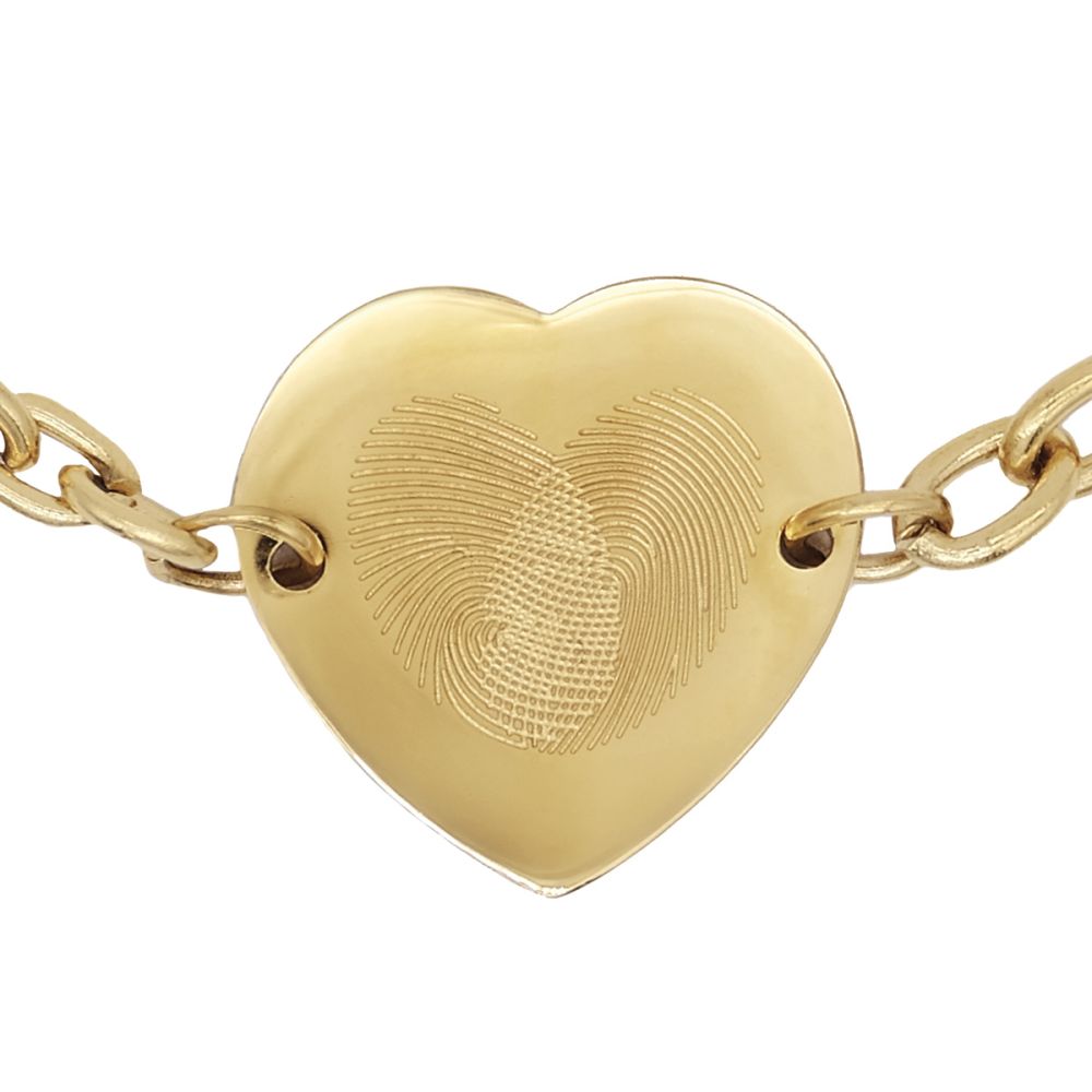 Emotion Bracciale Acciaio Gold con Cuore 18 mm