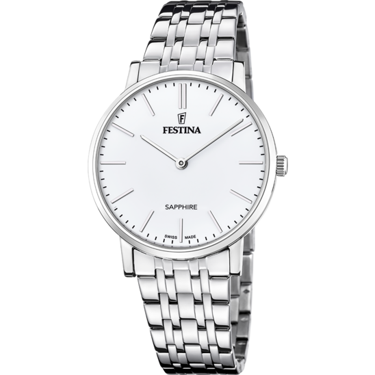 Festina Orologio Swiss Made Solo Tempo Acciaio