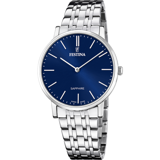 Festina Orologio Swiss Made Solo Tempo Acciaio