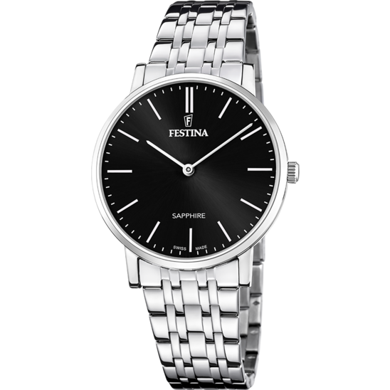 Festina Orologio Swiss Made Solo Tempo Acciaio