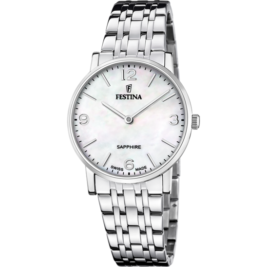 Festina Orologio Swiss Made Solo Tempo Acciaio