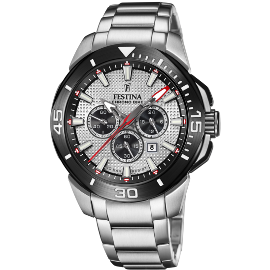 Festina Orologio Acciaio Cronografo Uomo Quadrante Grigio