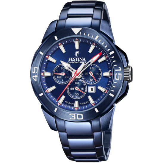 Festina Orologio Acciaio Blu Cronografo Quadrante Blu