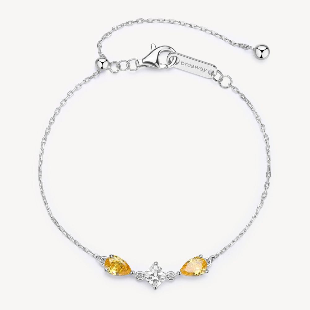 Brosway Bracciale Argento Cristallo Golden Yellow Fancy