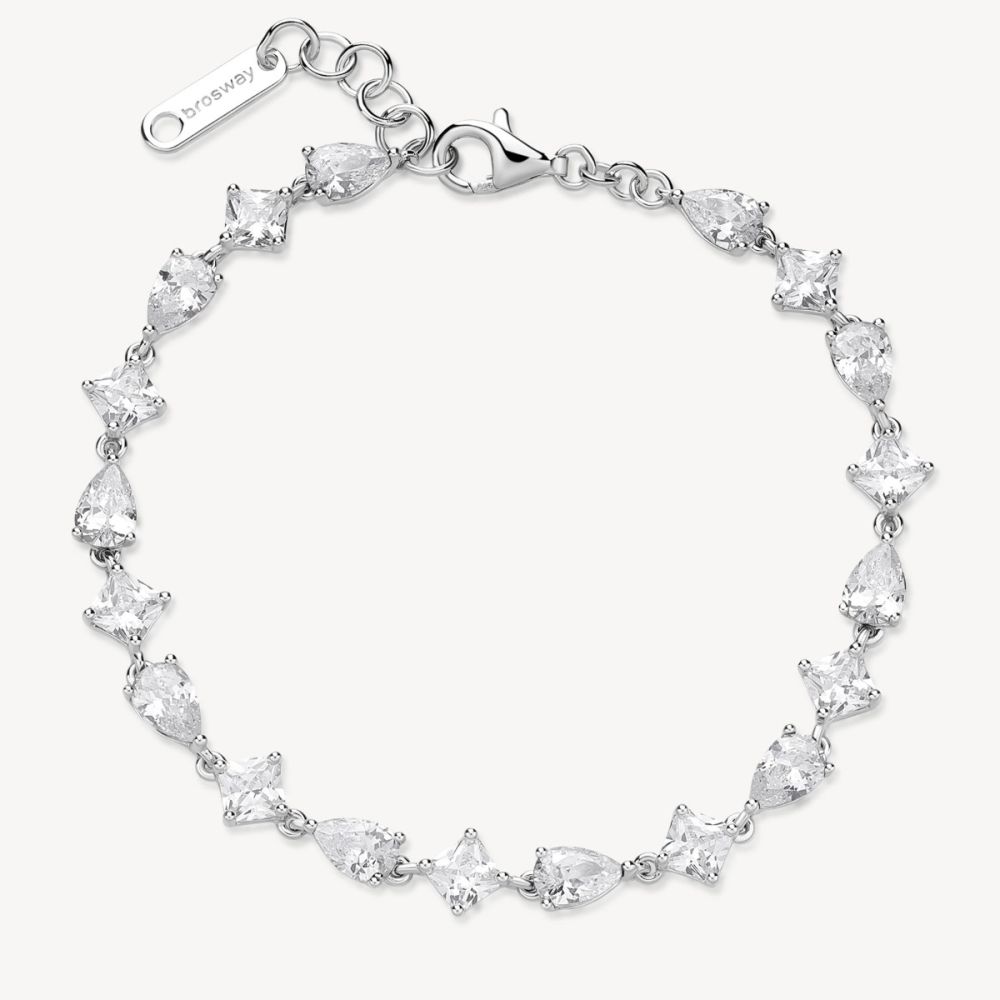 Brosway Bracciale Argento Cristalli Bianchi Fancy