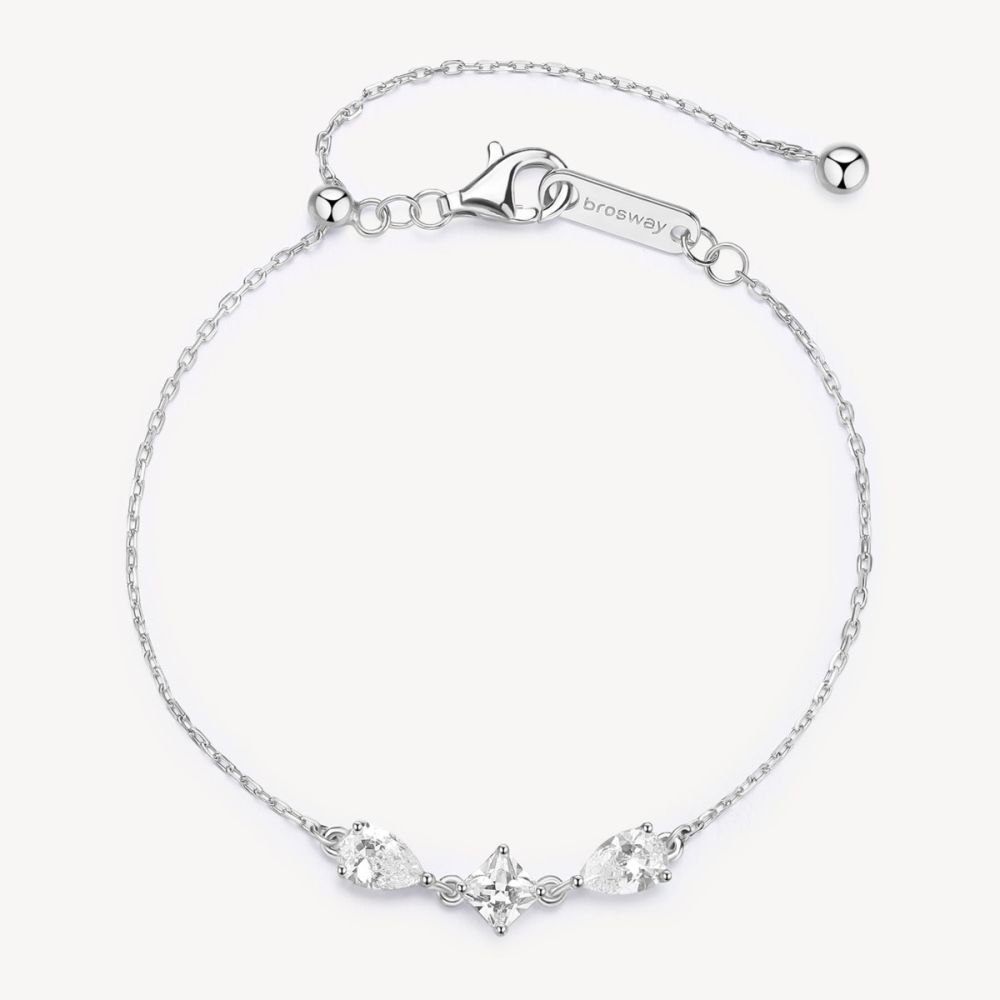 Brosway Bracciale Argento Cristalli Bianchi Fancy