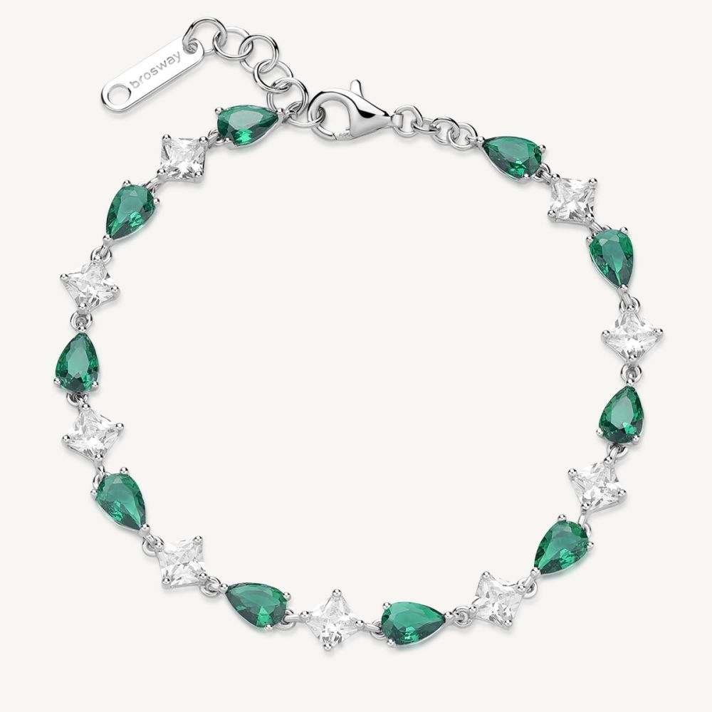 Brosway Bracciale Argento Cristalli Emerald Fancy