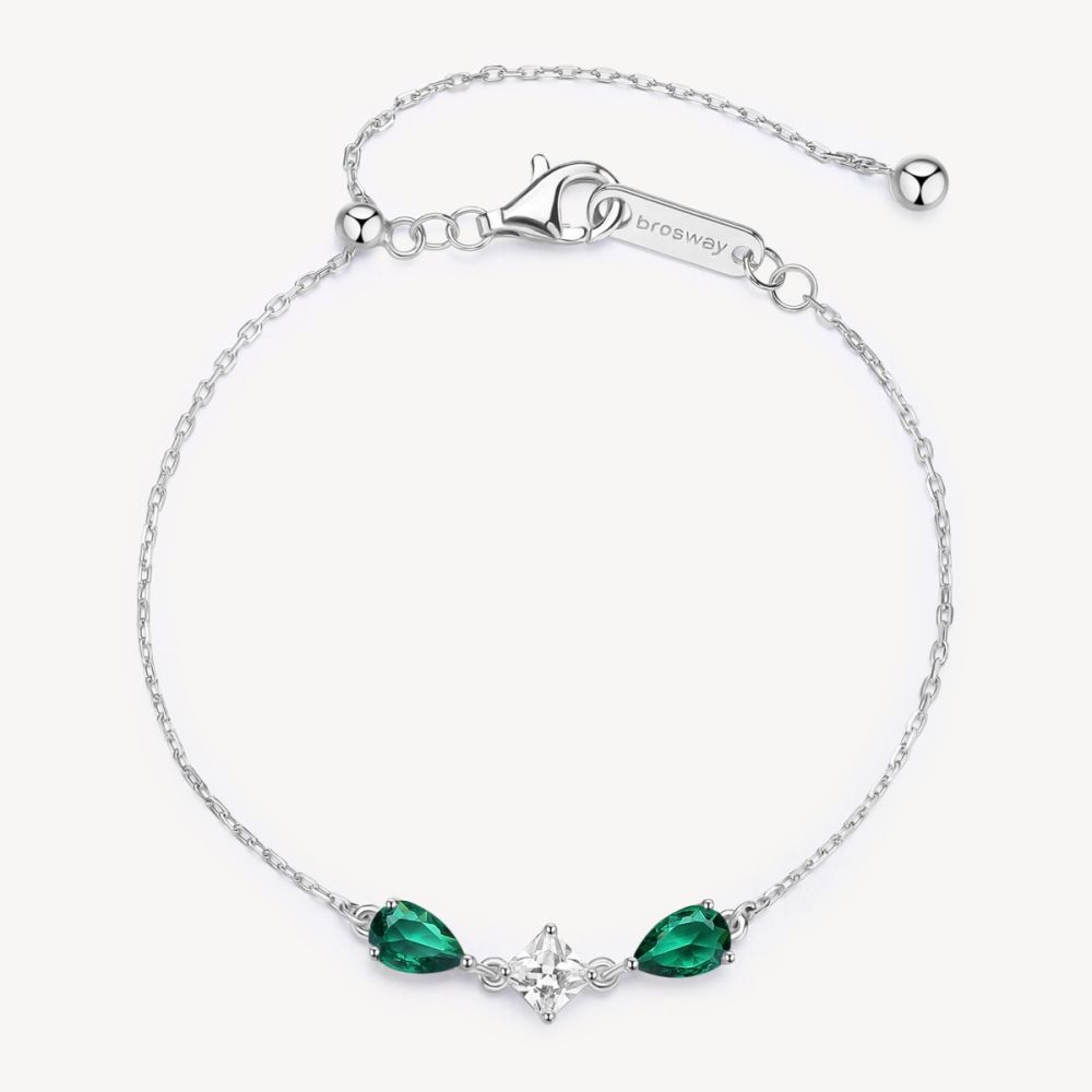 Brosway Bracciale Argento Cristalli Emerald Fancy