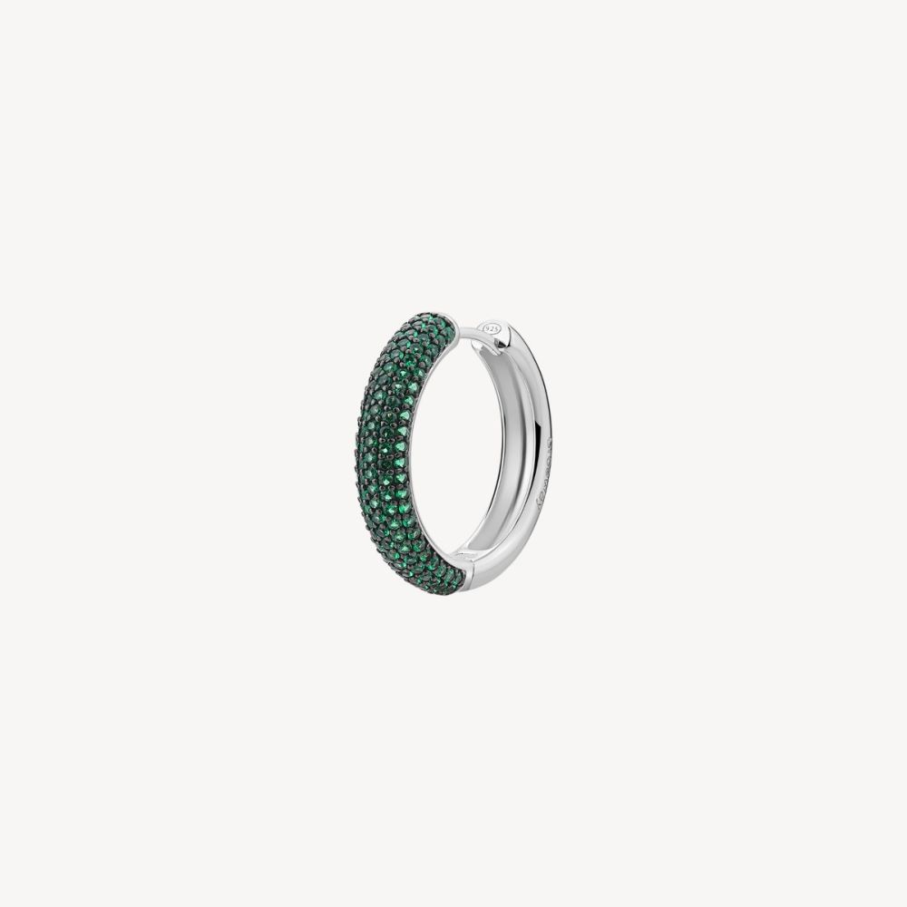 Brosway Mono Orecchino Argento Cristalli Emerald Fancy