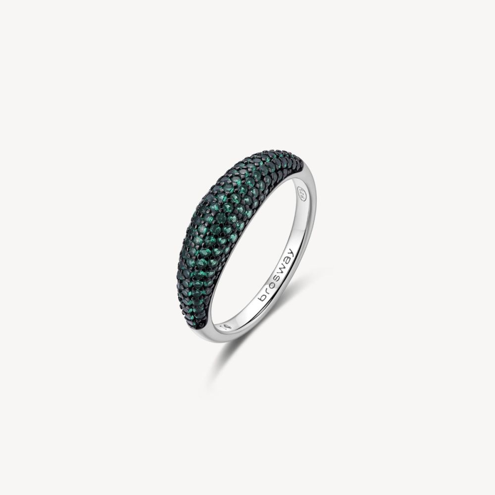 Brosway Anello Argento Cristalli Emerald Fancy