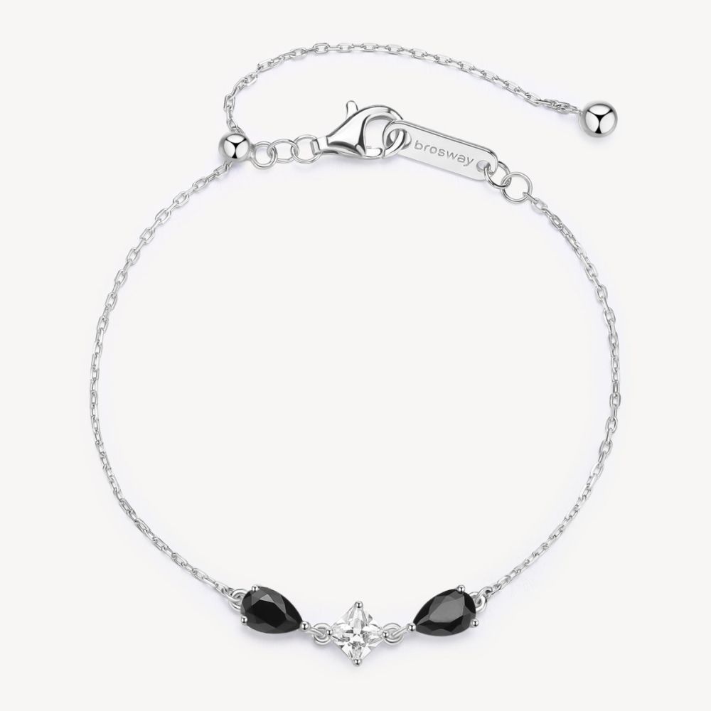 Brosway Bracciale Argento Cristalli Neri Fancy