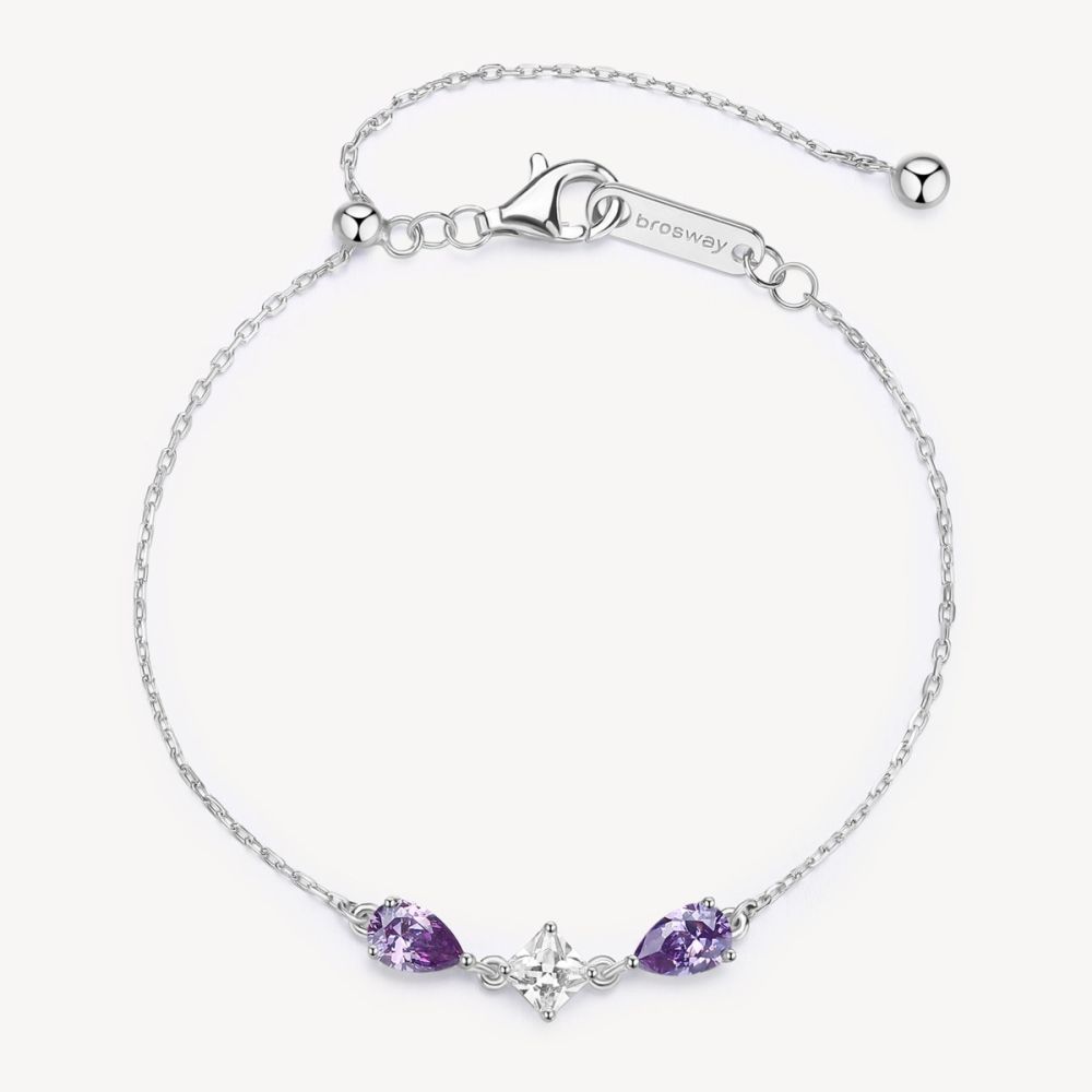 Brosway Bracciale Argento Cristalli Ametista Fancy