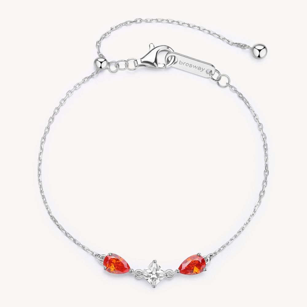 Brosway Bracciale Argento Cristalli Orange Fancy