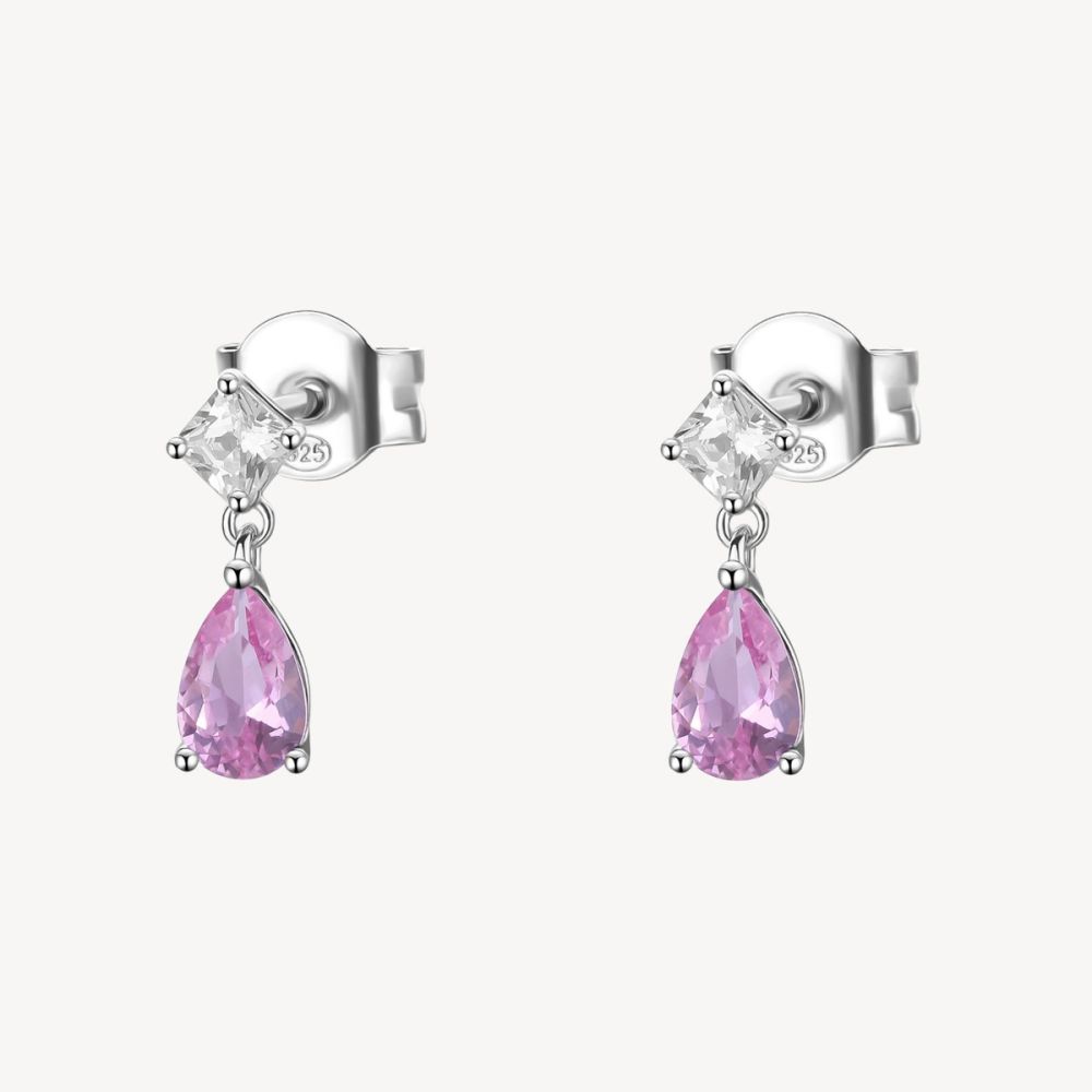 Brosway Orecchini Argento Cristalli Light Ruby Fancy