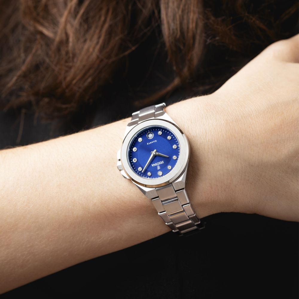 Festina Orologio Solo Tempo Acciaio Quadrante Blu