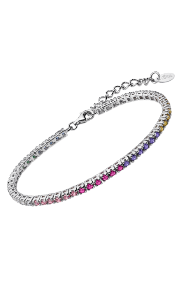 Lotus Bracciale Tennis Donna Argento Zirconi Multicolor