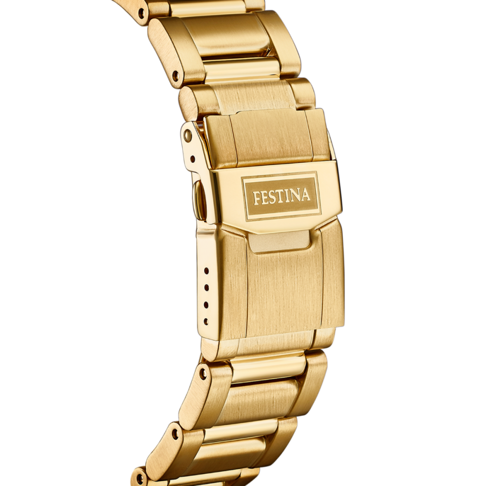 Festina Orologio Cronografo Acciaio Gold Quadrante Gold