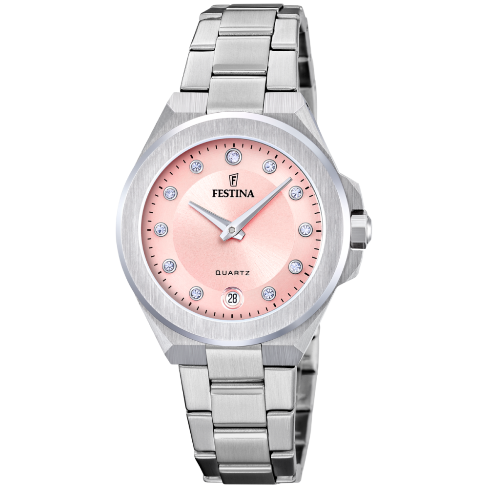 Festina Orologio Solo Tempo Acciaio Quadrante Rosa