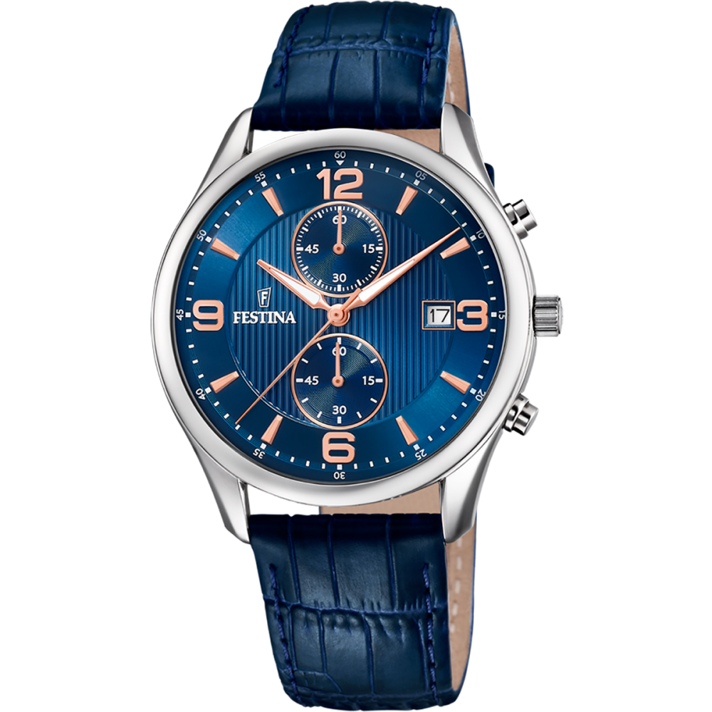 Festina Orologio Cronografo Acciaio Quadrante Blu