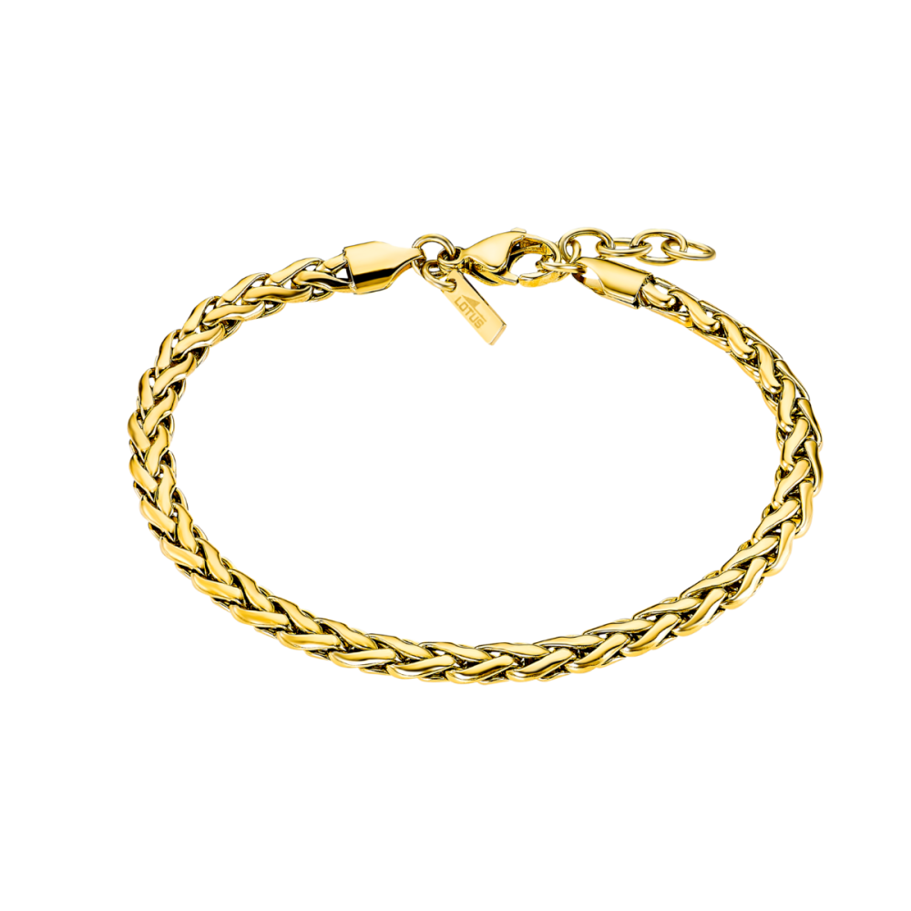 Lotus Bracciale Acciaio Gold Anelli Concatenati