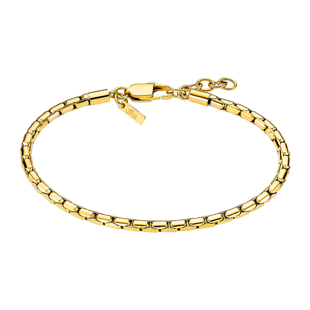 Lotus Bracciale Acciaio Gold Anelli Concatenati