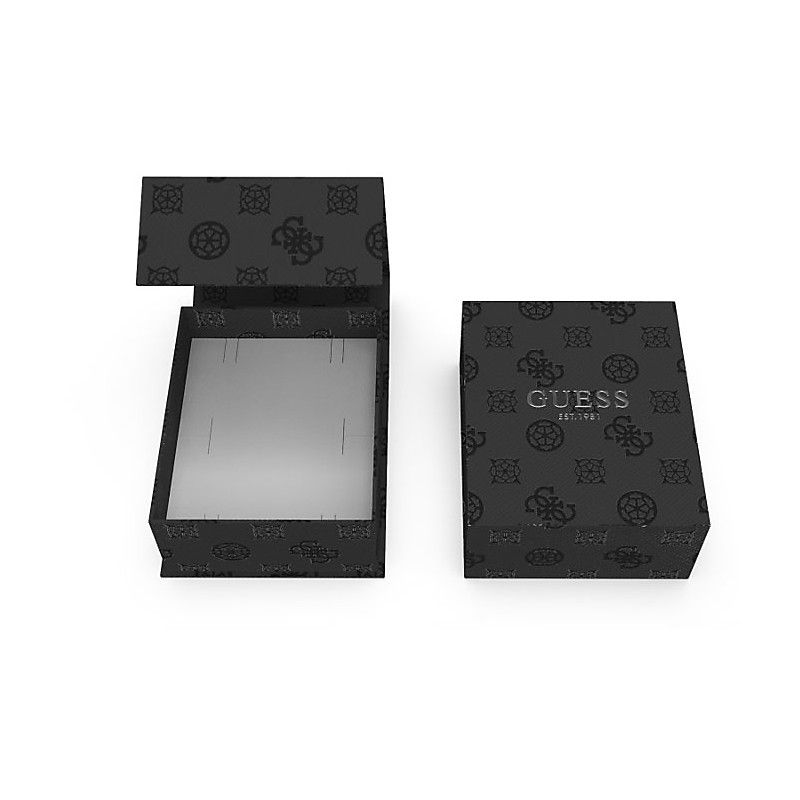 Guess Anello Acciaio e Pvd Black Scritta Guess