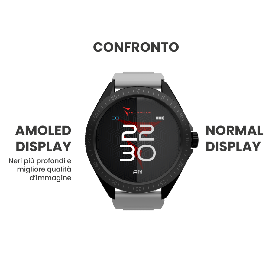 Techmade Smartwatch Rocks 2.0 Grigio-Nero