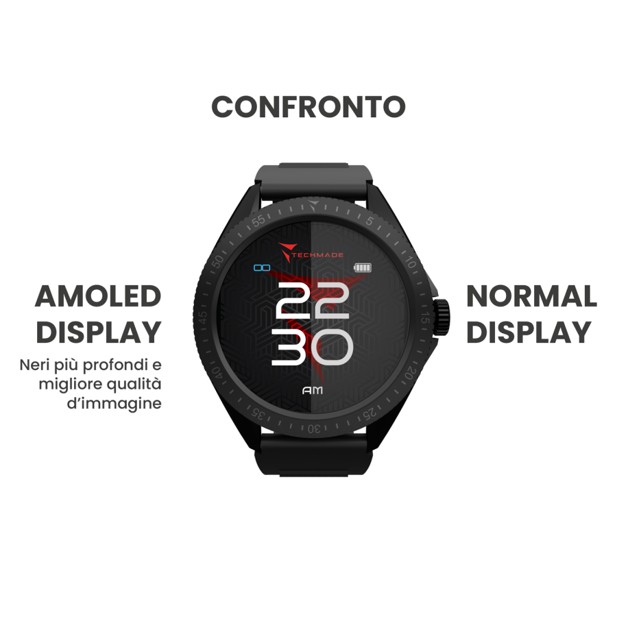 Techmade Smartwatch Rocks 2.0 Nero-Blu