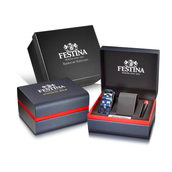 Festina Orologio Acciaio Blu Cronografo Quadrante Blu