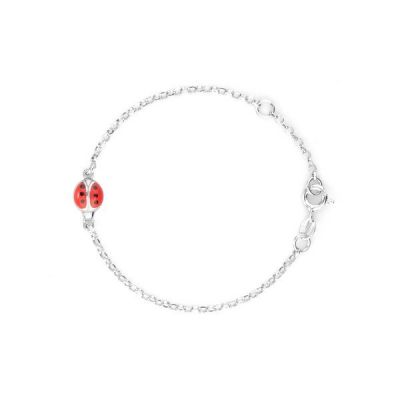 Chimiama Bracciale Bambina Argento Coccinella