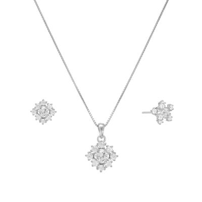 Chimiama Set Collana + Orecchini Argento con Zirconi