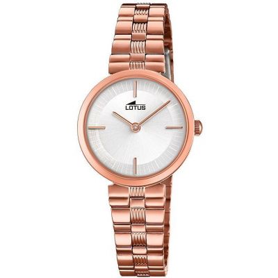 Lotus Orologio Donna Solo Tempo Acciaio Rosè Quadrante SIlver