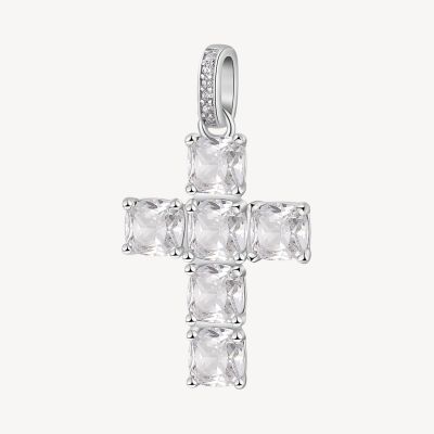 Brosway Pendente Argento Croce Bianca Fancy