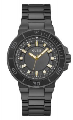 Guess Orologio Solo Tempo Uomo Acciaio Nero Track