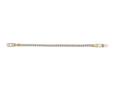 Guess Tennis Acciaio Gold Zirconi Bianchi