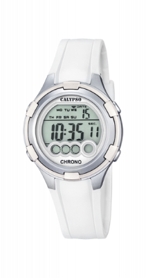 Calypso Orologio Donna-Bambina Gomma Digitale Multi Bianco