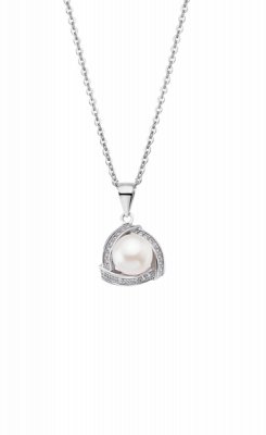 Lotus Collana Donna Argento Pendente Perla e Zirconi